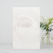 Close up of White Rose Petals Briefpapier (Stehend Vorderseite)