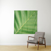 Close up photo of green leaf wandteppich (Beispiel (Horizontal))