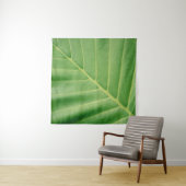 Close up photo of green leaf wandteppich (Beispiel)