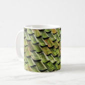 Close-up photo of green shingle roof kaffeetasse (Vorderseite Links)