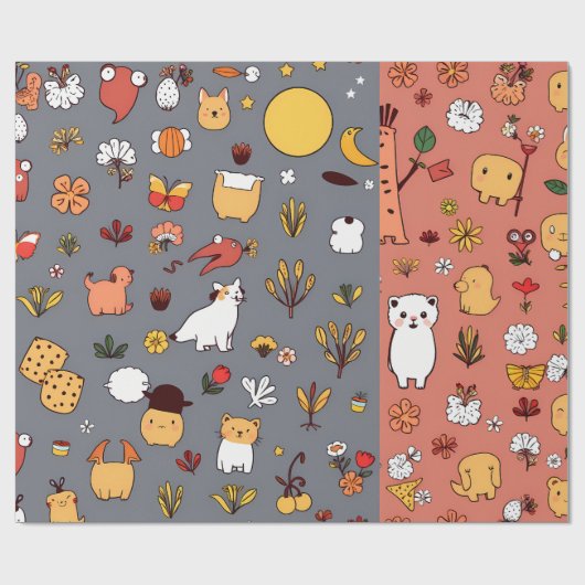 Close-Up Portrait of a Sweet-Faced Dog Geschenkpapier (Flach)