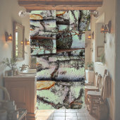 Close-up scene of birch log stumps, rustic charm badhandtuch set