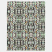 Close-up scene of birch log stumps, rustic charm fleecedecke (Vorderseite)