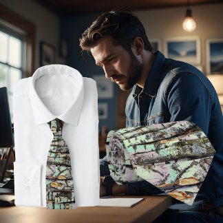 Close-up scene of birch log stumps, rustic charm krawatte