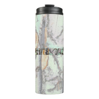 Close-up scene of birch log stumps, untamed  thermosbecher