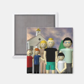 Closed Beach-Magnet Magnet (Vorderseite/Rückseite)