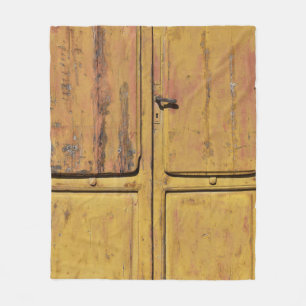 Closed brown wooden cabinet fleecedecke