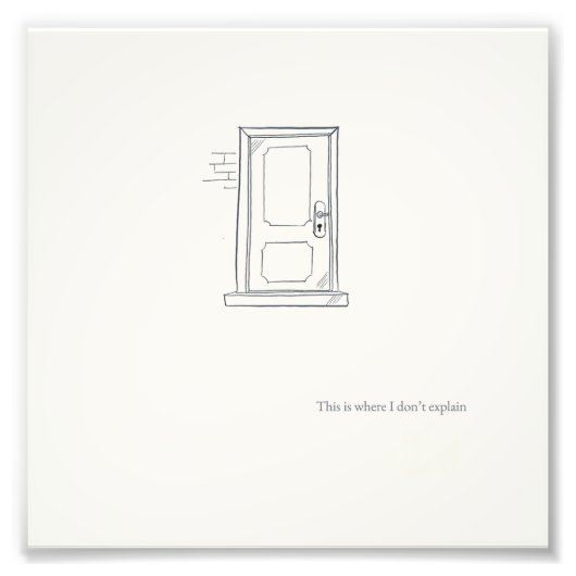 Closed Door/ Minimal Line Art/ Wall Art Fotodruck (Vorne)