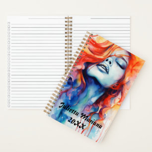 Closed Eyes Ginger and Water Individuelle Name Notizblock