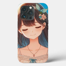 Closed Eyes Girl iPhone / iPad ケース