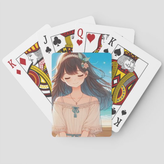 Closed Eyes Girl Spielkarten (Rückseite)