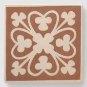 Closed Irish Celtic Art Design Red Steinuntersetzer (Vorderseite)