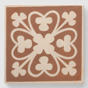 Closed Irish Celtic Art Design Red Steinuntersetzer