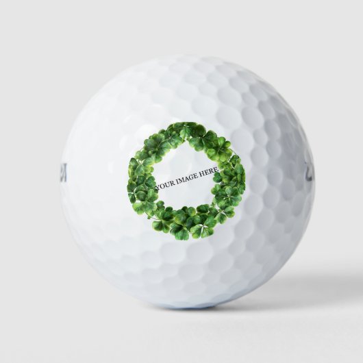 Closed Kleeblatt Circle Personalisiert Image Logo Golfball (Vorderseite)