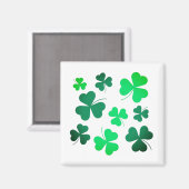 Closed Kleeblatt Irish Green Spring St Patrick Day Magnet (Vorderseite/Rückseite)
