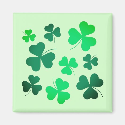 Closed Kleeblatt Irish Green Spring St Patrick Day Magnet (Vorne)
