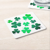 Closed Kleeblatt Irish Green Spring St Patrick Day Rechteckiger Pappuntersetzer (angewinkelt)