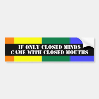 Closed Minds Gay Pride Autoaufkleber