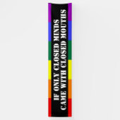 Closed Minds Gay Pride Banner (Vertikal)