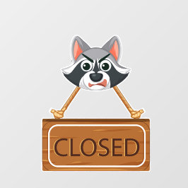 Closed Sign Window Cling Fensteraufkleber