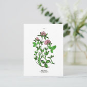 Closed Vintag Botanical Print Postkarte (Stehend Vorderseite)