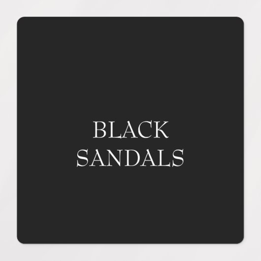 Closet Black Shoe Classification Labels Etiketten (Design 2)