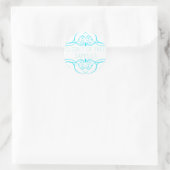 Closet of Free Samples Blue Line Runder Aufkleber (Tasche)