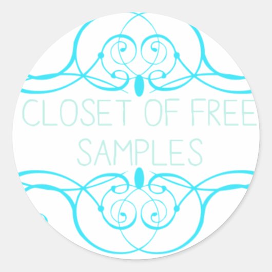 Closet of Free Samples Blue Line Runder Aufkleber (Vorderseite)