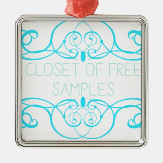 Closet of Free Samples Blue Line Silbernes Ornament (Vorne)