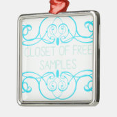 Closet of Free Samples Blue Line Silbernes Ornament (Links)