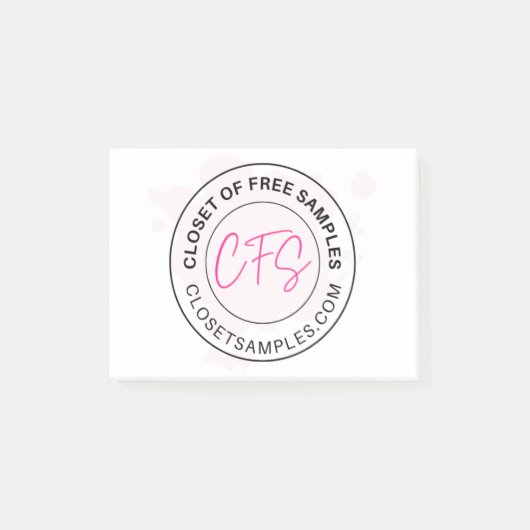 Closet of Free Samples Logo 2021 Edition Post-it Klebezettel (Vorderseite)