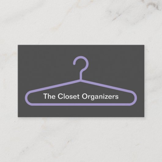 Closet Organisieren Lila Visitenkarte (Vorderseite)