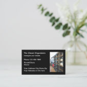 Closet Organisieren Visitenkarte (Stehend Vorderseite)