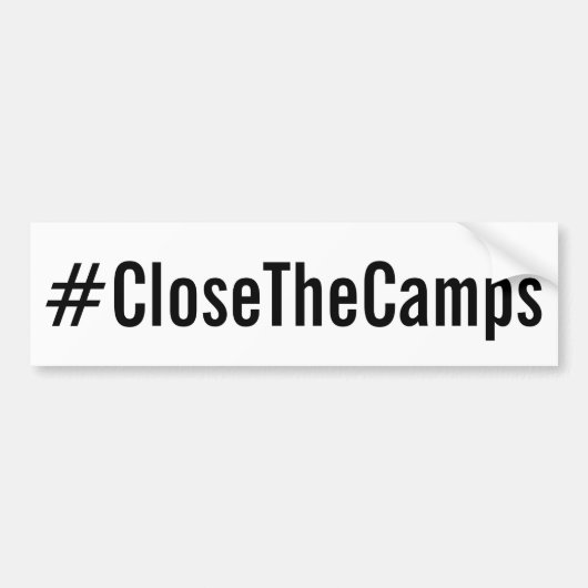 #CloseTheCamps: Fettprotest Autoaufkleber (Vorne)