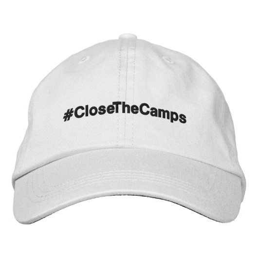 #CloseTheCamps - politischer Protest Bestickte Baseballkappe (Vorderseite)