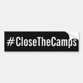 #CloseTheCamps-Protest Autoaufkleber (Vorne)