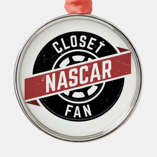 ClosetNASCARFan Verzierung Silbernes Ornament (Vorne)