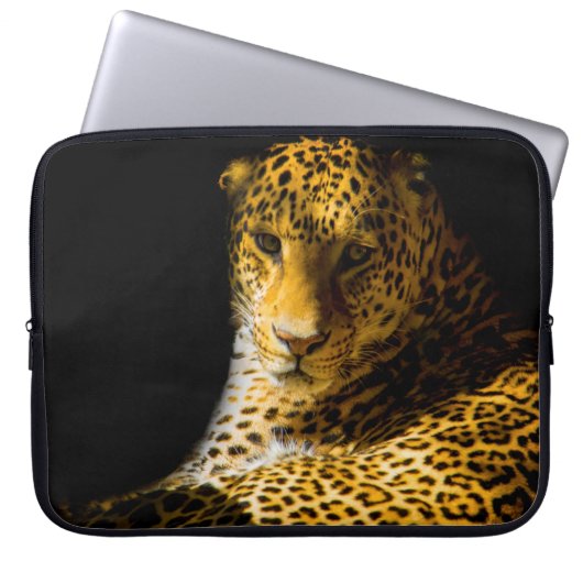 CLOSEUP FOTO LEOPARD LAPTOPSCHUTZHÜLLE (Vorderseite)