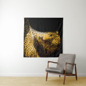 CLOSEUP FOTO LEOPARD WANDTEPPICH (Beispiel (Horizontal))