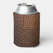 Closeup: Krokodilledertextur. Dosenkühler (Kanne Rückseite)