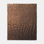 Closeup: Krokodilledertextur. Fleecedecke (Vorderseite)