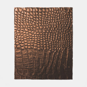 Closeup: Krokodilledertextur. Fleecedecke