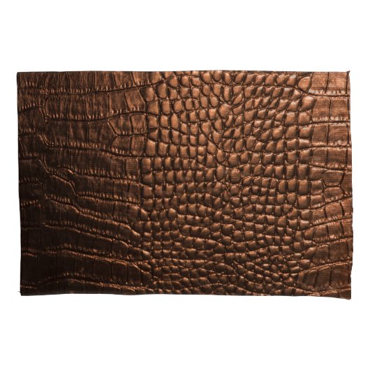 Closeup: Krokodilledertextur. Kissenbezug (Vorderseite)