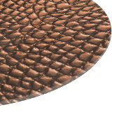 Closeup: Krokodilledertextur. Schneidebrett (Ecke)