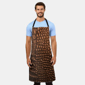 Closeup: Krokodilledertextur. Schürze (Getragen)