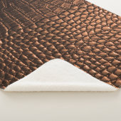 Closeup: Krokodilledertextur. Sherpadecke (3/4)