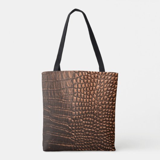 Closeup: Krokodilledertextur. Tasche (Rückseite)