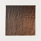 Closeup: Krokodilledertextur. Wandteppich (Vorderseite (Horizontal))