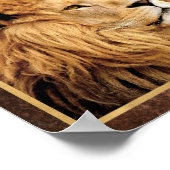 Closeup Lion Foto Poster (Ecke)