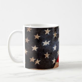Closeup of grunge American flagamerica, american,  Kaffeetasse